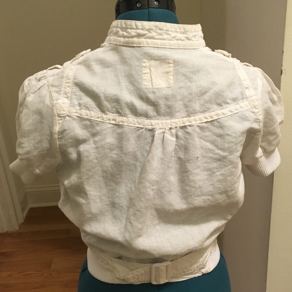 Cute White Forever 21 Zip Top - Picture 5 of 6